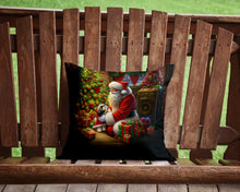 Load image into Gallery viewer, Shih Tzu and Santa Claus Throw Pillow - 14x14 Decorative Pillow – Art for Your Home &amp; Patio