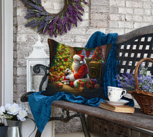 Load image into Gallery viewer, Shih Tzu and Santa Claus Throw Pillow