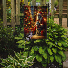 Load image into Gallery viewer, Siberian Husky with Santa Garden Flag – Christmas Dog Yard Decor