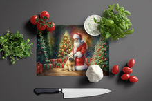 Load image into Gallery viewer, Wheaten Terrier and Santa Claus Glass Cutting Boards – Durable, Decorative Kitchen Art