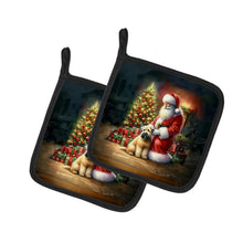 Load image into Gallery viewer, Wheaten Terrier and Santa Claus Pot Holders - Set of 2 Decorative Kitchen Helpers | Made in the USA