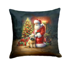 Load image into Gallery viewer, Wheaten Terrier and Santa Claus Throw Pillow