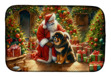 Load image into Gallery viewer, Tibetan Mastiff and Santa Claus Dish Drying Mat