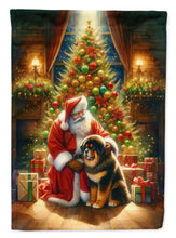 Load image into Gallery viewer, Tibetan Mastiff with Santa Garden Flag – Christmas Dog Yard Decor