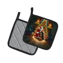 Load image into Gallery viewer, Tibetan Mastiff and Santa Claus Pot Holders - Set of 2 Decorative Kitchen Helpers | Made in the USA