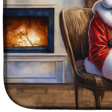 Load image into Gallery viewer, Tibetan Spaniel and Santa Claus Dish Drying Mat