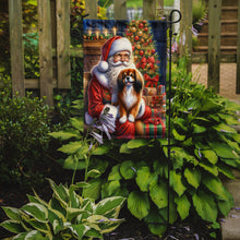 Load image into Gallery viewer, Tibetan Spaniel with Santa Garden Flag – Christmas Dog Yard Decor