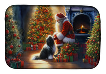 Load image into Gallery viewer, Tibetan Terrier and Santa Claus Dish Drying Mat