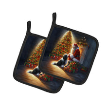 Load image into Gallery viewer, Tibetan Terrier and Santa Claus Pot Holders - Set of 2 Decorative Kitchen Helpers | Made in the USA