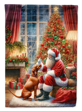 Load image into Gallery viewer, Vizsla and Santa Claus House Flag