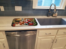 Load image into Gallery viewer, Vizsla and Santa Claus Dish Drying Mat