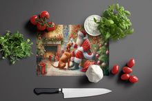 Load image into Gallery viewer, Vizsla and Santa Claus Glass Cutting Boards – Durable, Decorative Kitchen Art