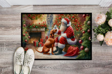 Load image into Gallery viewer, Vizsla and Santa Claus Doormat