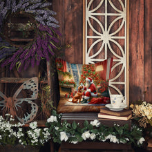 Load image into Gallery viewer, Vizsla and Santa Claus Throw Pillow - 14x14 Decorative Pillow – Art for Your Home &amp; Patio