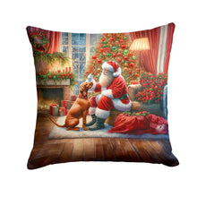 Load image into Gallery viewer, Vizsla and Santa Claus Throw Pillow