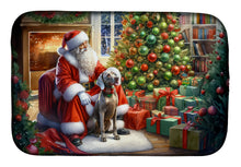 Load image into Gallery viewer, Weimaraner and Santa Claus Dish Drying Mat