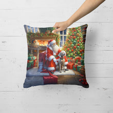 Load image into Gallery viewer, Weimaraner and Santa Claus Throw Pillow