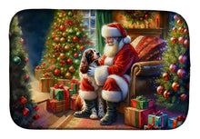 Load image into Gallery viewer, Welsh Springer Spaniel and Santa Claus Dish Drying Mat