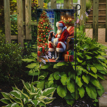 Load image into Gallery viewer, Welsh Springer Spaniel with Santa Garden Flag – Christmas Dog Yard Decor