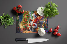 Load image into Gallery viewer, Welsh Springer Spaniel and Santa Claus Glass Cutting Boards – Durable, Decorative Kitchen Art