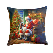 Load image into Gallery viewer, Welsh Springer Spaniel and Santa Claus Throw Pillow