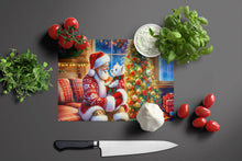 Load image into Gallery viewer, Westie and Santa Claus Glass Cutting Boards – Durable, Decorative Kitchen Art
