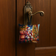 Load image into Gallery viewer, Westie and Santa Claus Hanging Square Fabric Ornament 3.5 × 3.5