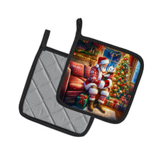 Load image into Gallery viewer, Westie and Santa Claus Pot Holders - Set of 2 Decorative Kitchen Helpers | Made in the USA