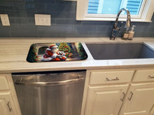Load image into Gallery viewer, Westie and Santa Claus Dish Drying Mat