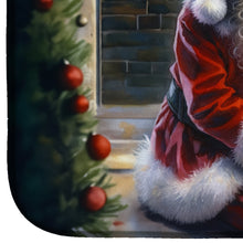 Load image into Gallery viewer, Westie and Santa Claus Dish Drying Mat