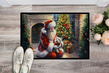 Load image into Gallery viewer, Westie and Santa Claus Doormat - 18X27 Indoor / Outdoor Rug | Made in USA