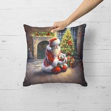 Load image into Gallery viewer, Westie and Santa Claus Throw Pillow