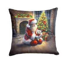 Load image into Gallery viewer, Westie and Santa Claus Throw Pillow