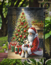 Load image into Gallery viewer, Fox Terrier with Santa Garden Flag – Christmas Dog Yard Decor