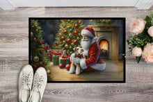 Load image into Gallery viewer, Fox Terrier and Santa Claus Doormat-24x36 Indoor / Outdoor Rug | Made in USA