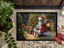 Load image into Gallery viewer, Fox Terrier and Santa Claus Doormat-24x36 Indoor / Outdoor Rug | Made in USA
