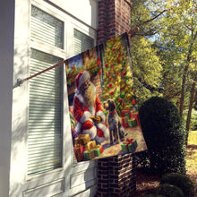 Load image into Gallery viewer, Wirehaired Pointing Griffon and Santa Claus House Flag