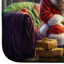 Load image into Gallery viewer, Wirehaired Pointing Griffon and Santa Claus Dish Drying Mat