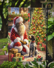 Load image into Gallery viewer, Wirehaired Pointing Griffon with Santa Garden Flag – Christmas Dog Yard Decor
