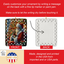 Load image into Gallery viewer, Yorkshire Terrier Yorkie and Santa Claus Porcelain Ornament