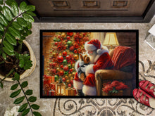 Load image into Gallery viewer, Yorkshire Terrier Yorkie and Santa Claus Doormat - 18X27 Indoor / Outdoor Rug | Made in USA