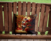 Load image into Gallery viewer, Yorkshire Terrier Yorkie and Santa Claus Throw Pillow - 14x14 Decorative Pillow – Art for Your Home &amp; Patio