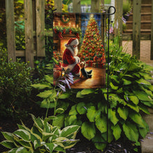 Load image into Gallery viewer, Yorkshire Terrier Yorkie with Santa Garden Flag – Christmas Dog Yard Decor