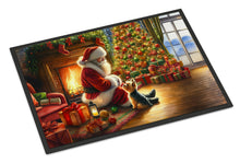 Load image into Gallery viewer, Yorkshire Terrier Yorkie and Santa Claus Doormat-24x36 Indoor / Outdoor Rug | Made in USA