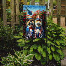 Load image into Gallery viewer, All American Akita Garden Flag –  Dogs with American Flag Background by Caroline’s Treasures