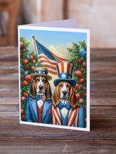 Load image into Gallery viewer, All American Basset Hound Greeting Cards - Blank Note Cards – 8-Pack of Artist-Designed Cards with Envelopes