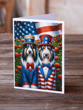 Load image into Gallery viewer, All American Bearded Collie Greeting Cards - Blank Note Cards – 8-Pack of Artist-Designed Cards with Envelopes