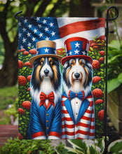 Load image into Gallery viewer, All American Bearded Collie Garden Flag –  Dogs with American Flag Background by Caroline’s Treasures