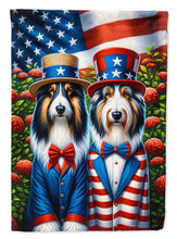 Load image into Gallery viewer, All American Bearded Collie Garden Flag –  Dogs with American Flag Background by Caroline’s Treasures