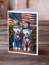 Load image into Gallery viewer, All American Bedlington Terrier Greeting Cards - Blank Note Cards – 8-Pack of Artist-Designed Cards with Envelopes